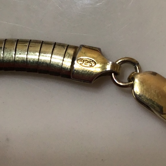 14 Karat gold plated and sterling silver necklace - Picture 4 of 5